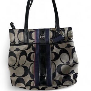 Coach Black and Gray Tote Bag